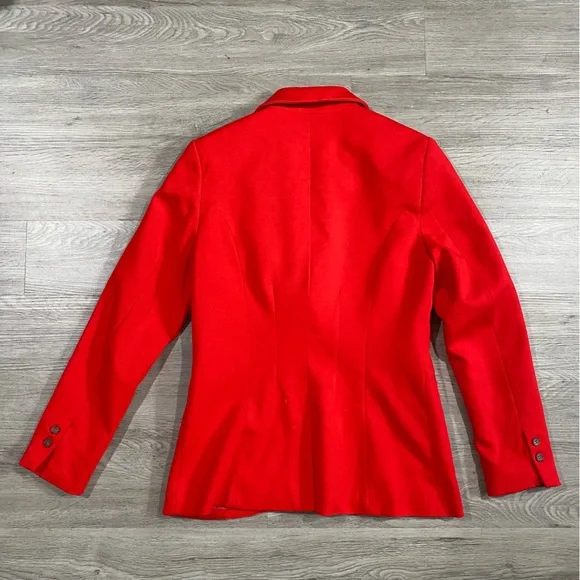 H&M Women's Red Blazer Jacket Casual Business Work cons - Picture 3 of 3